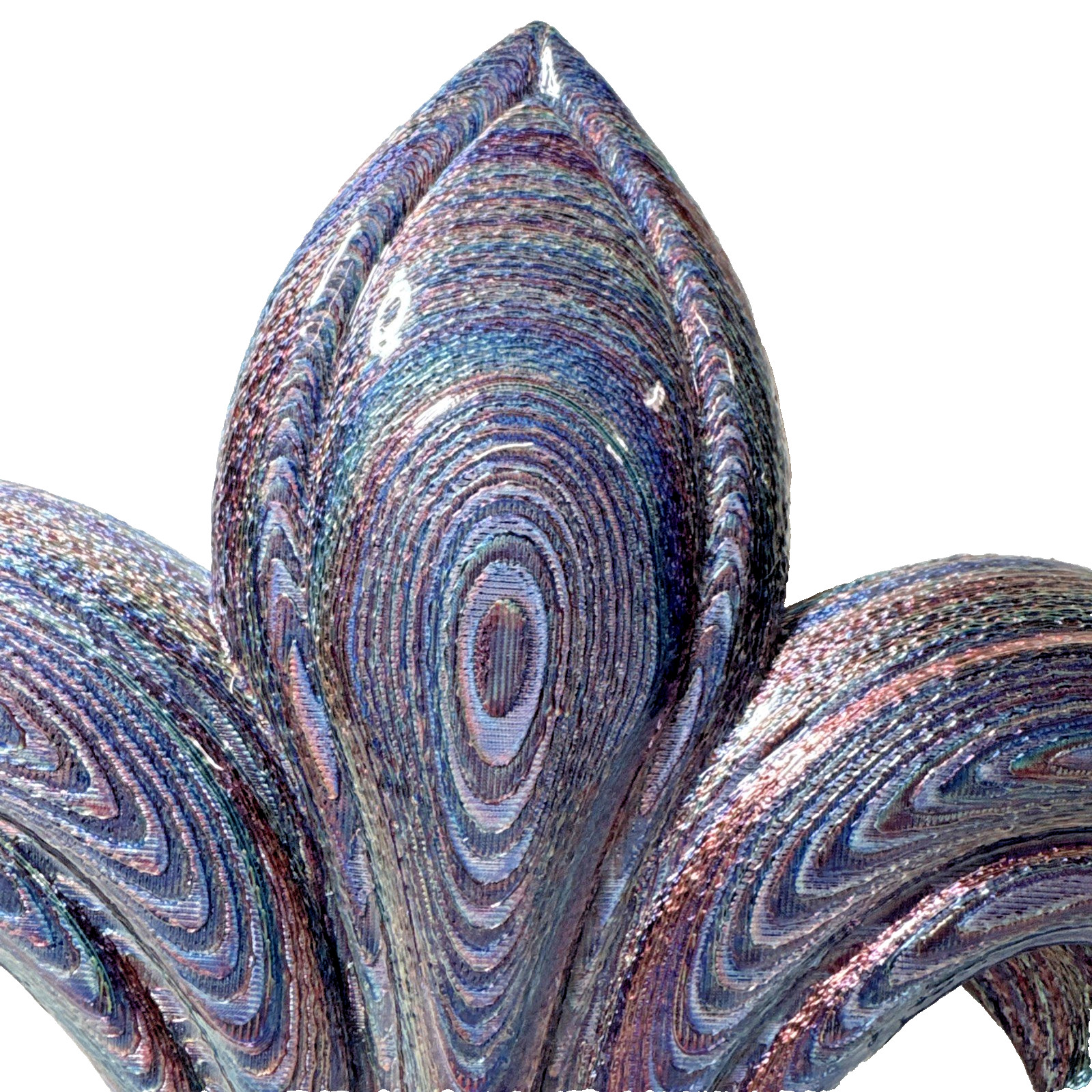 Fleur De Lis Gradient Colors – 3d printed statement piece. 10.5x9x1.25