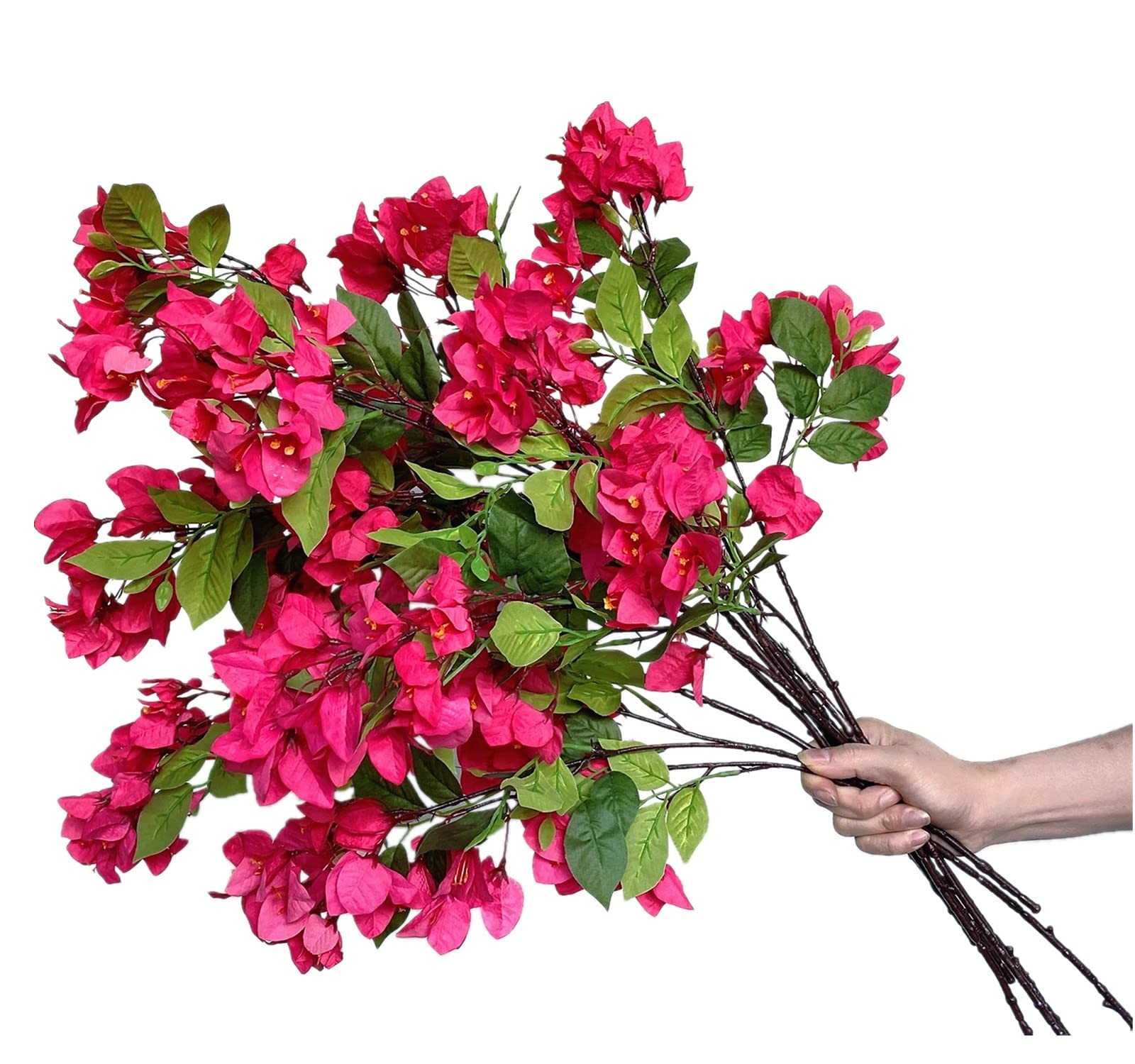 Pack of 8 Artificial Flowers Stems Silk Bougainvillea Branches for Wedding Ce…