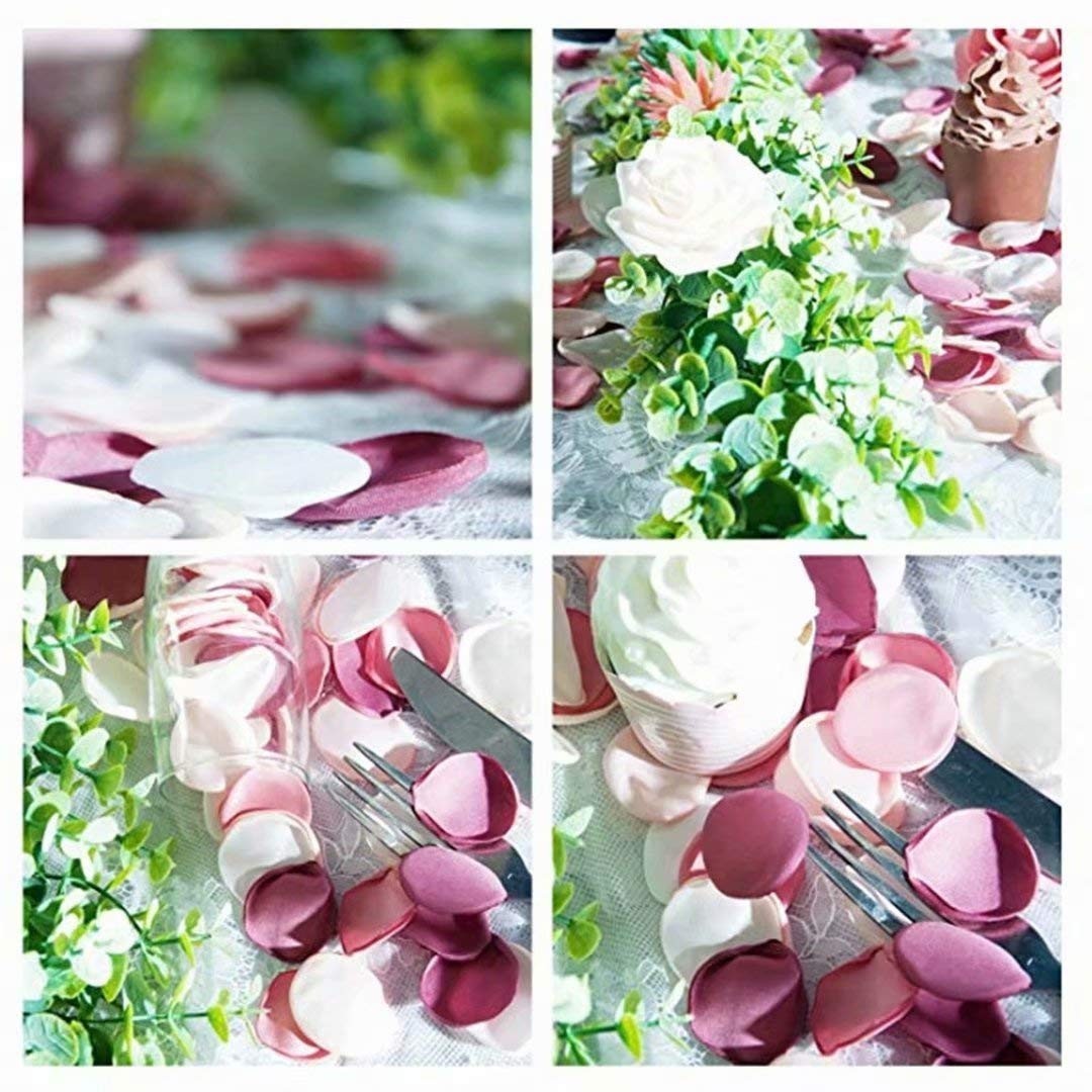 100 PCS Artificial Silk Rose Flower Petals Wedding Party Decorations Bridal