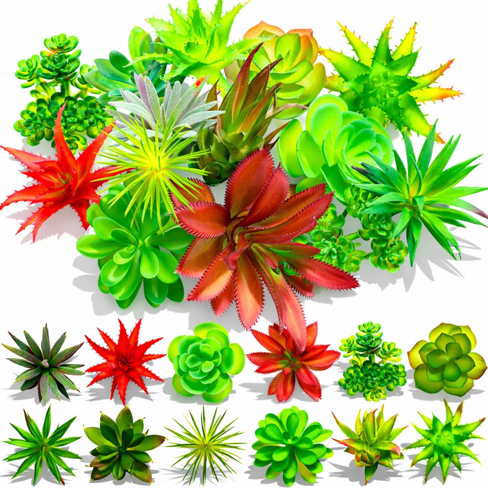 Artificial Succulents 12 PCS Mini Fake Plants Assortment Small Faux DIY