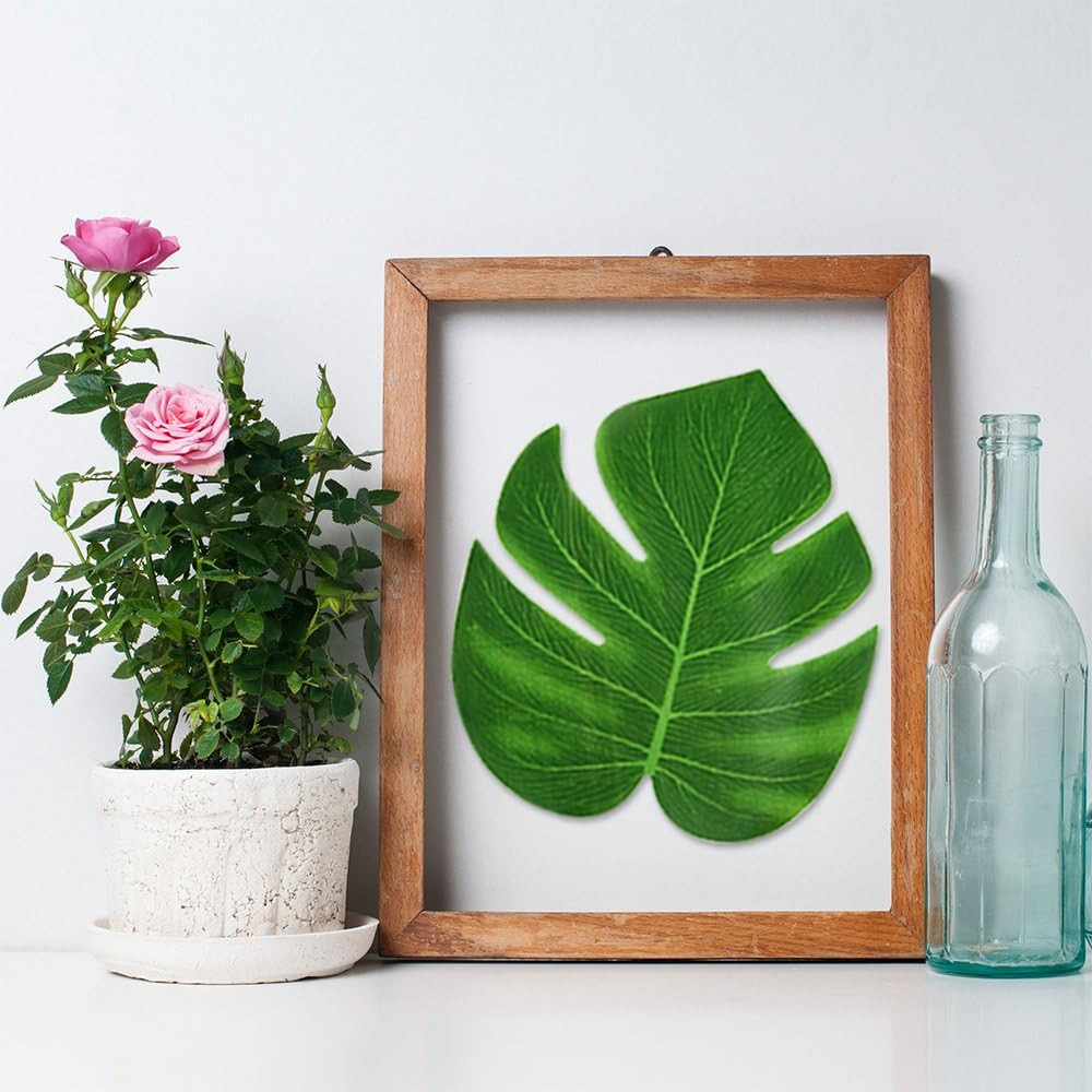24 Pcs Artificial Tropical Leaves Hawaiian Luau Party Decor Medium Simulation Tr