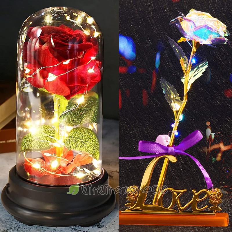 Christmas Gift for Women Mom Wife -LED Rose Flower for Women Birthday Valentines