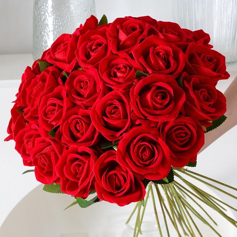 5pcs Rose Artificial Flowers Bouquet Silk Fake Flower for Home Decor Garden Wedd