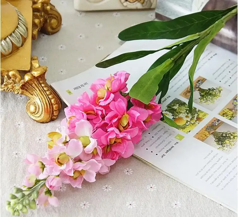 Big Artificial Hyacinth Violet flower branch fleurs artificielles for autumn fal
