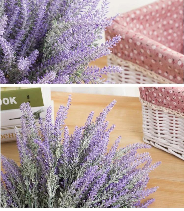 a Bunch of Provence Lavender Plastic Artificial Flowers False Plants Wedding Hom