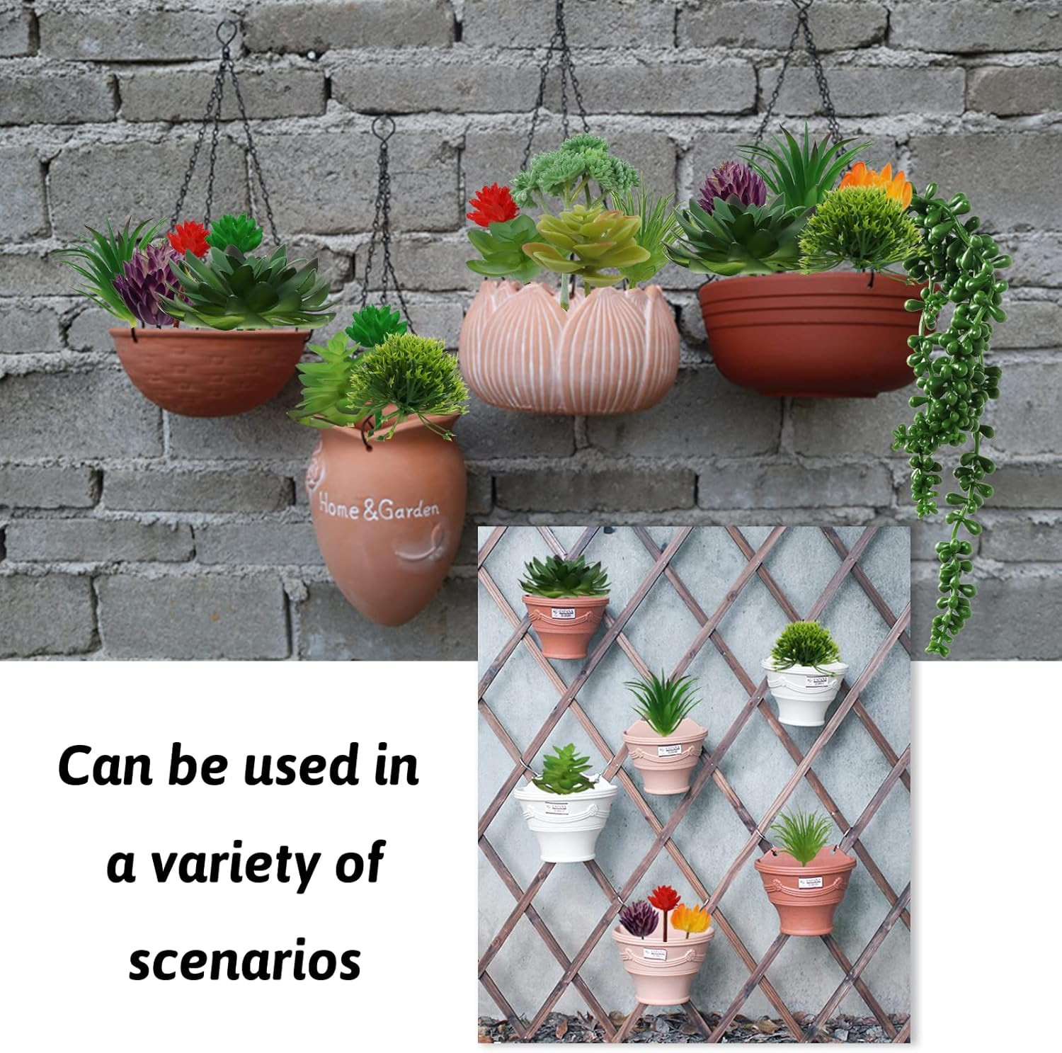 20 Pack Artificial Succulents Mini Fake Plants Unpotted Colorful DIY Terrarium