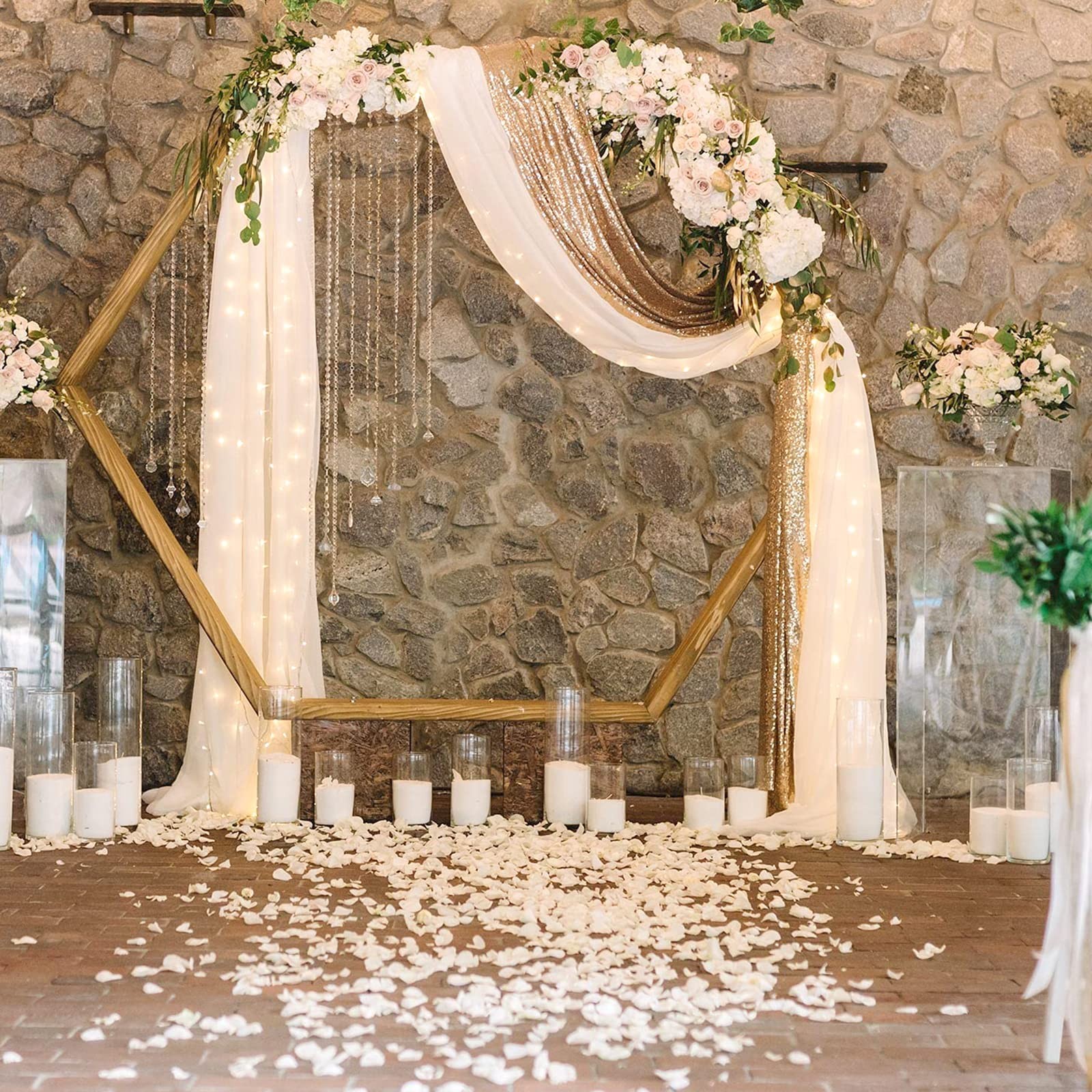 3600 PCS White Silk Rose Petals Artificial Flower Petals Wedding Decor