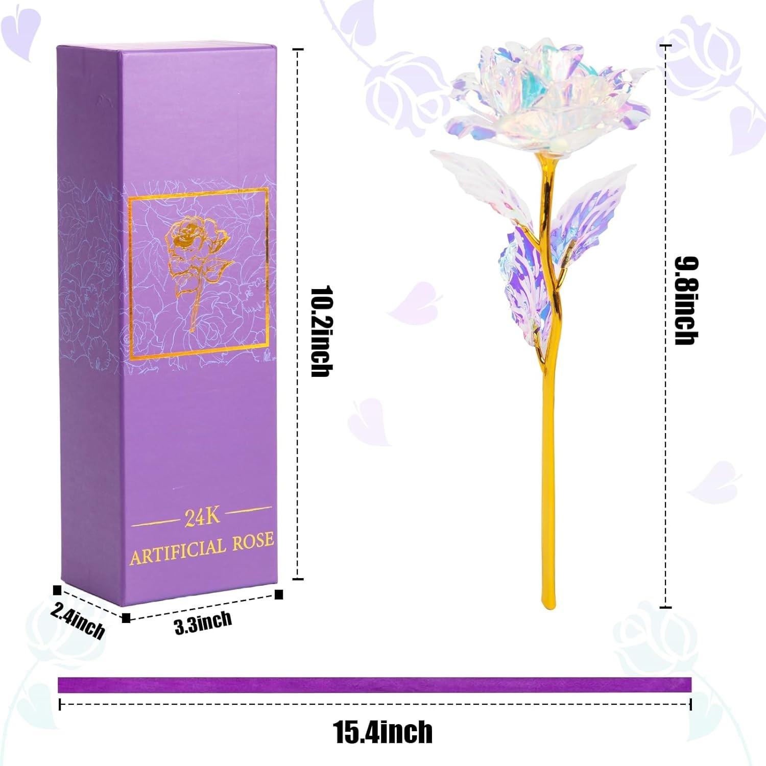 Galaxy Rose Flower Gift for Mother’s Day Birthday Anniversary Wedding