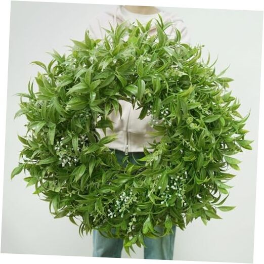 26 Inch Large Boxwoods Wreaths for Front Door Artificial Eucalyptus Green
