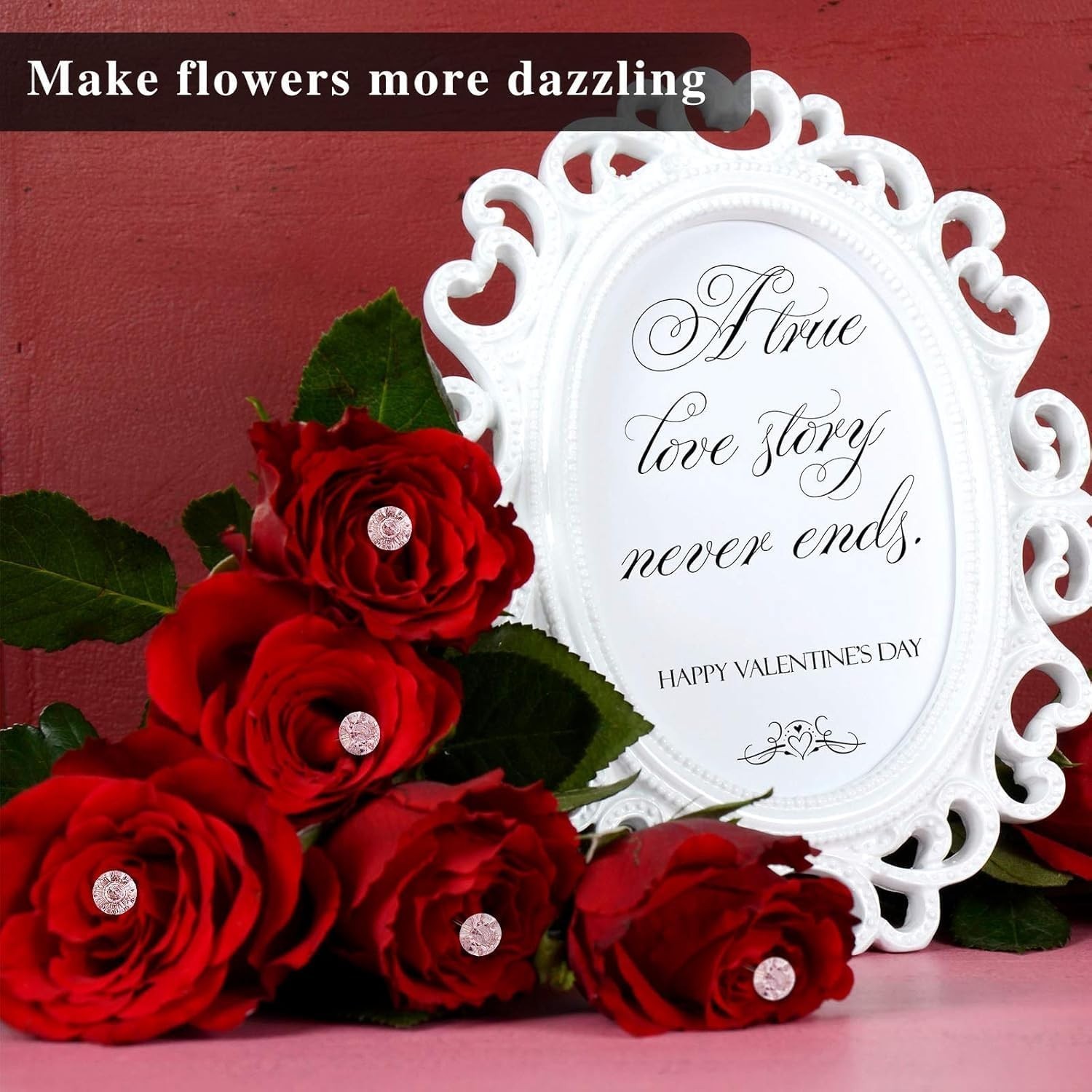 100 piezas de alfileres de diamantes para ramos de flores, alfileres 2 pulgadas