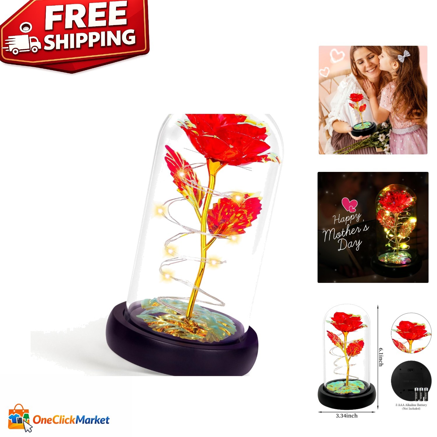 Charming Light Up Artificial Rose – Valentine’s and Birthday Gift for Her