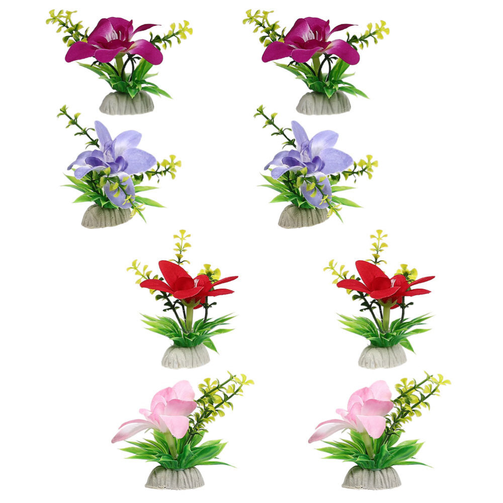 8pcs Artificial Flowers Decorative Flower For Plate Fake Flowers Decor