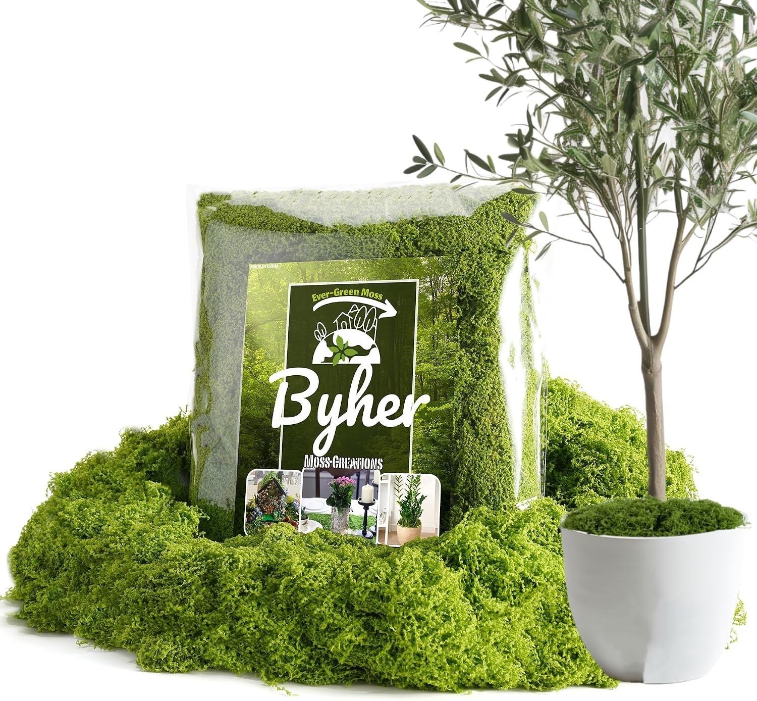 Fake Moss for Plants Indoor, 7OZ Value Pack – Artificial Grass for Crafts, Fl…