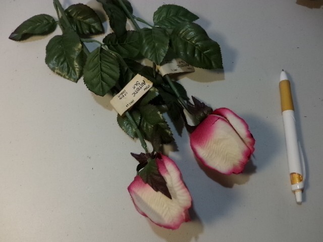 Roses Artificial Silk Long Stem, Bundles Purple, Pink, White 16 pcs.