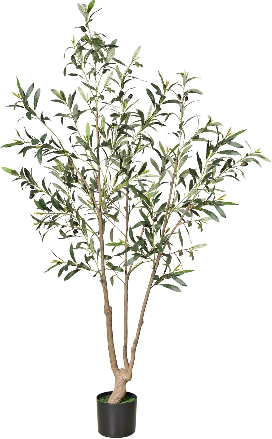 5FT Artificial Olive Tree with Natural Trunk for Home and Office Decor