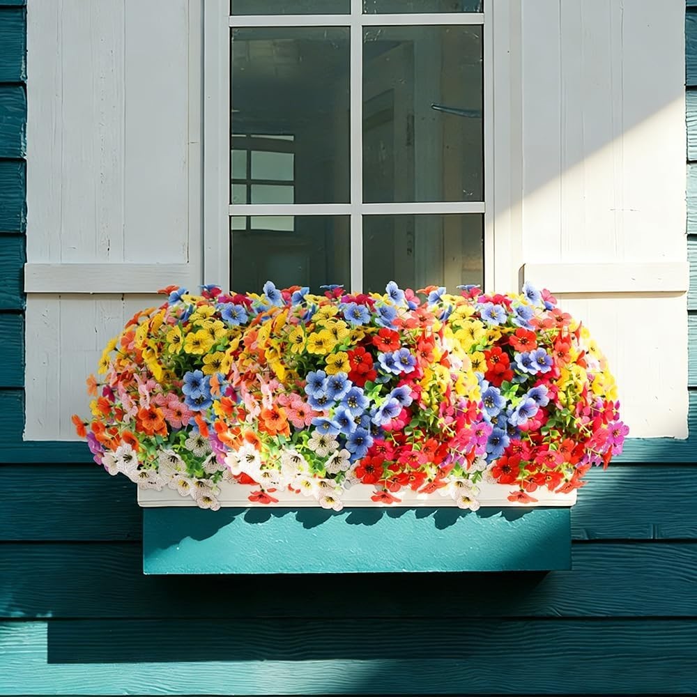 Fake Daisy Flowers Mix 8 Colors, UV Resistant