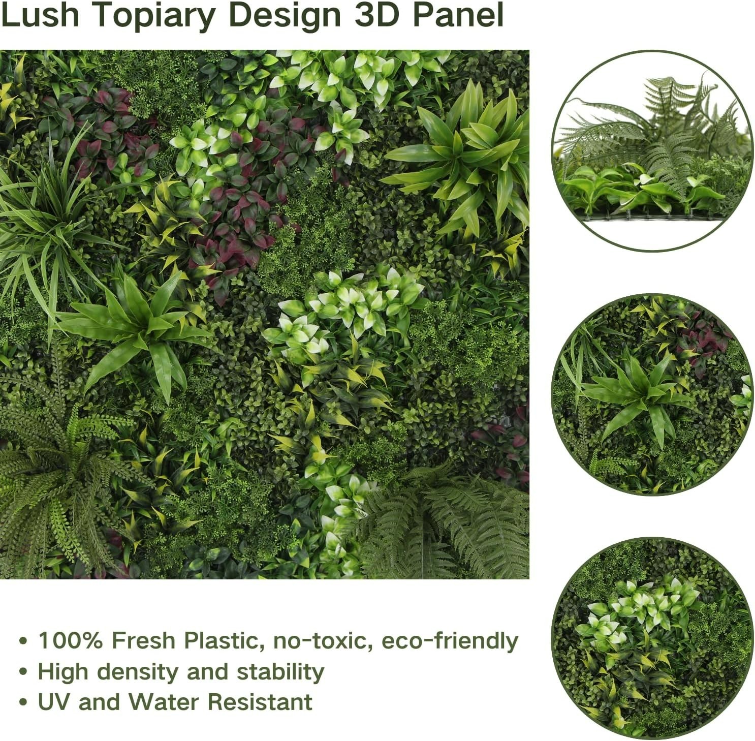 Lightweight 40″x40″ Artificial Greenery Panel – Perfect for Indoor & Outdoor Use