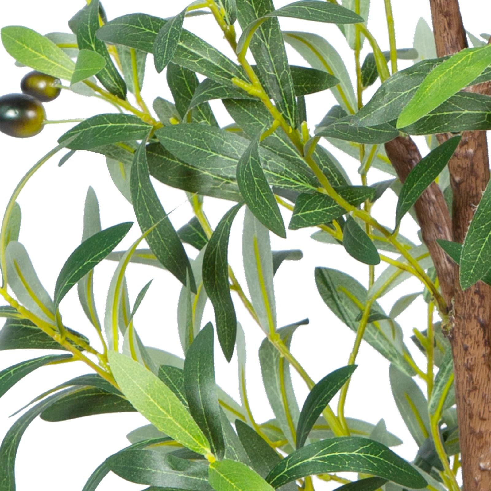 ARTIFICIAL OLIVE TREE 6FT TALL FAUX OLIVE TREES WITH POT 72IN OUTDOOR FAKE POTTE