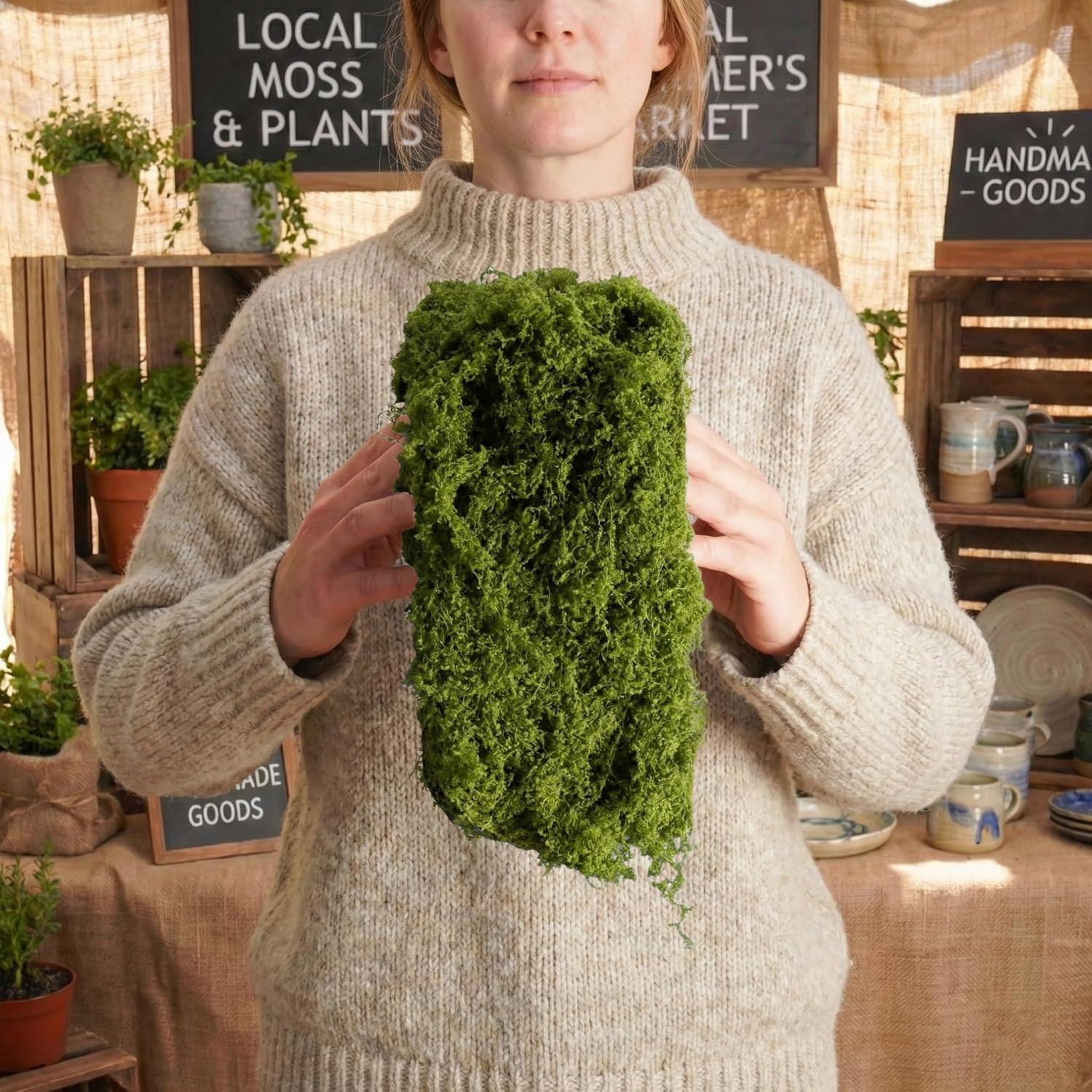 Artificial Moss Table Runner for Wedding Decor and Crafts, 4×47 Inch