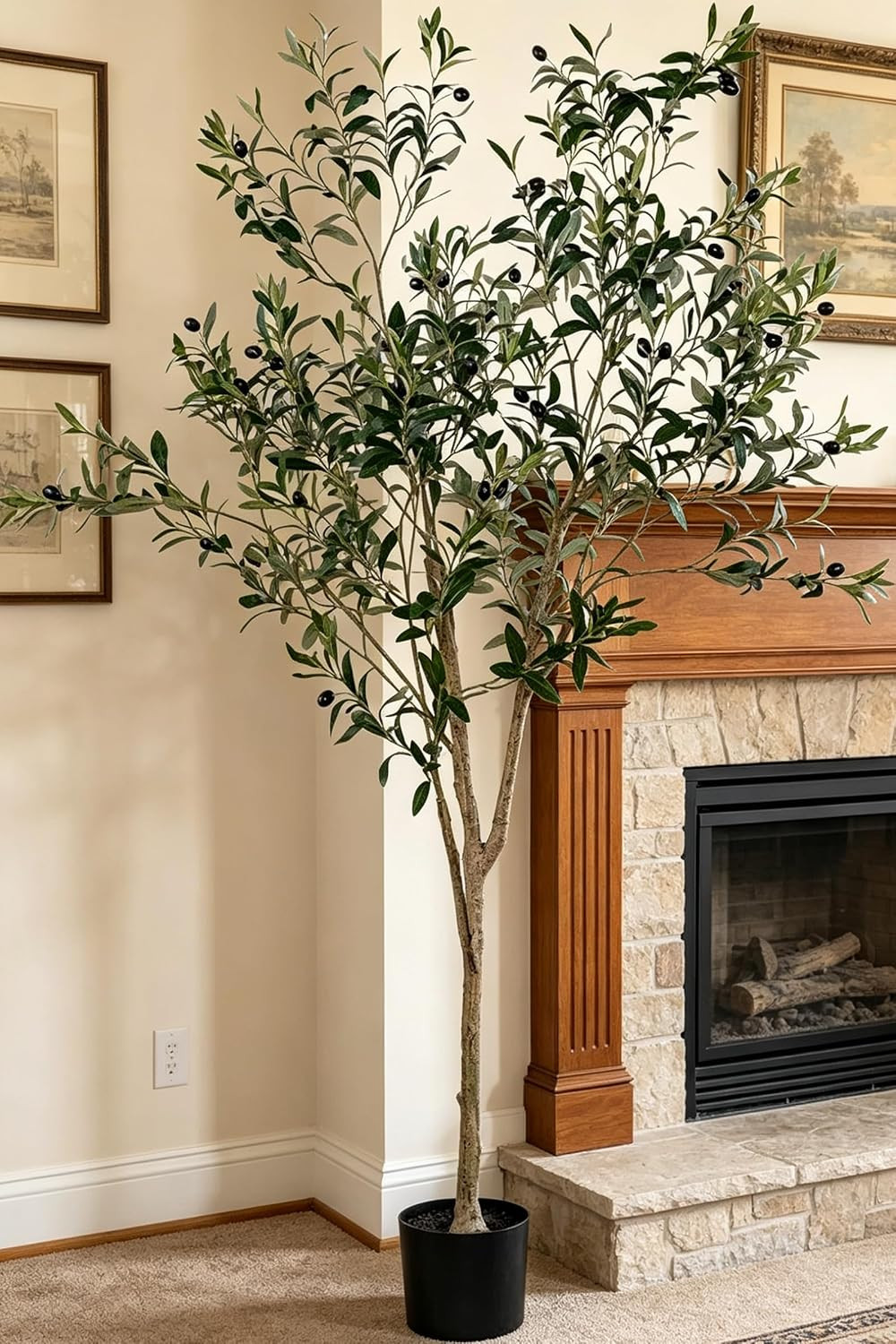 Artificial Olive Tree for Living Room Decor, 6FT Bendable Fake Plants Artificial