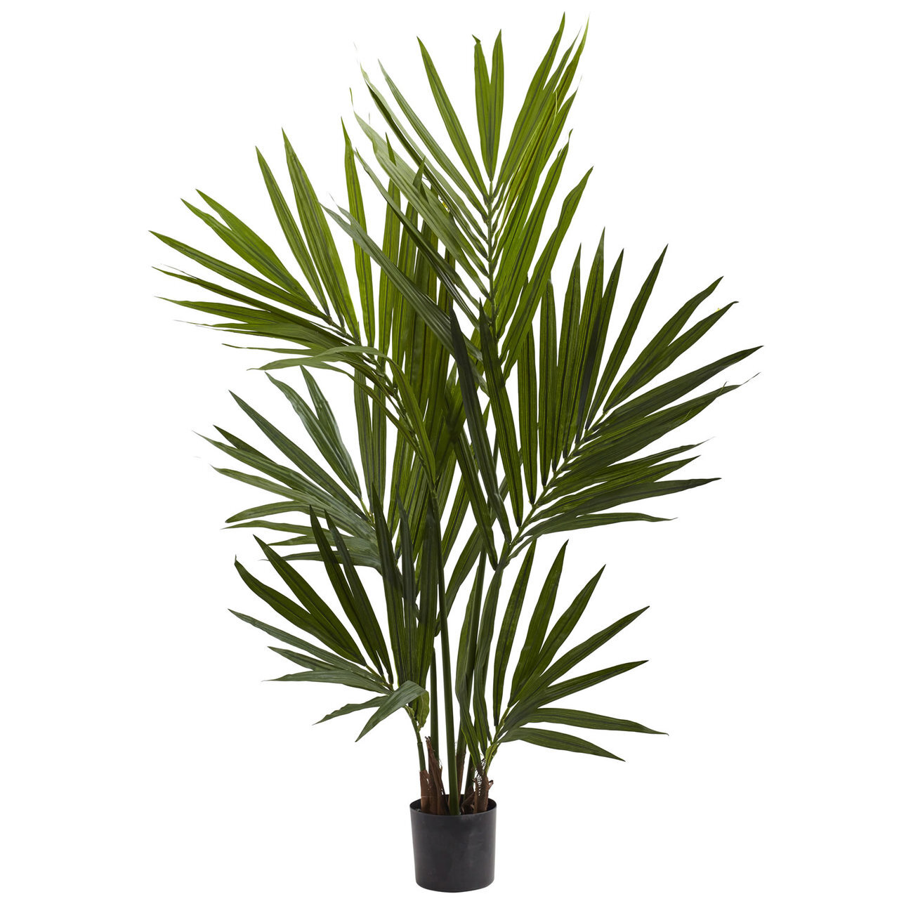 4′ ARTIFICIAL REALISTIC SILK KENTIA PALM TREE PLANT w/ POT ~ for Home or Office