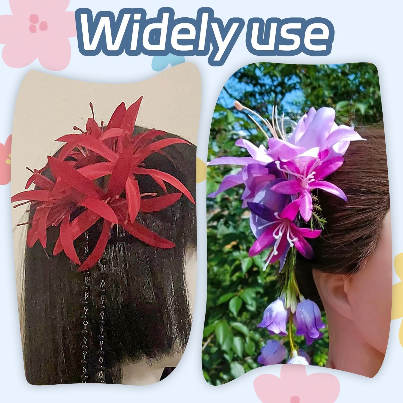 5 Pcs Spider Lily Artificial Flower Heads Real Touch,Stemless Faux Spider Lil…