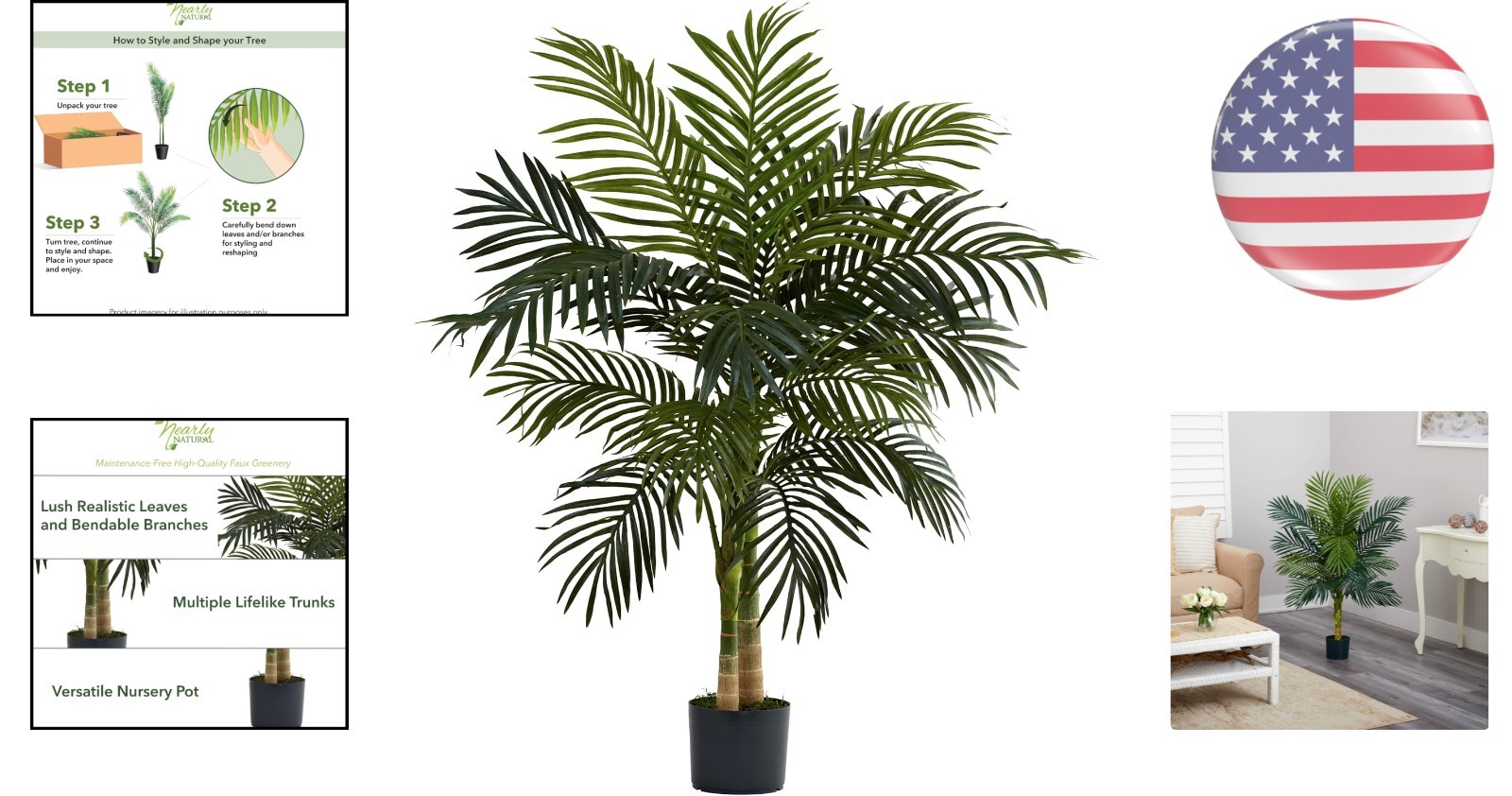Versatile 4ft Artificial Palm Tree – Perfect for Any Living Space or Occasion