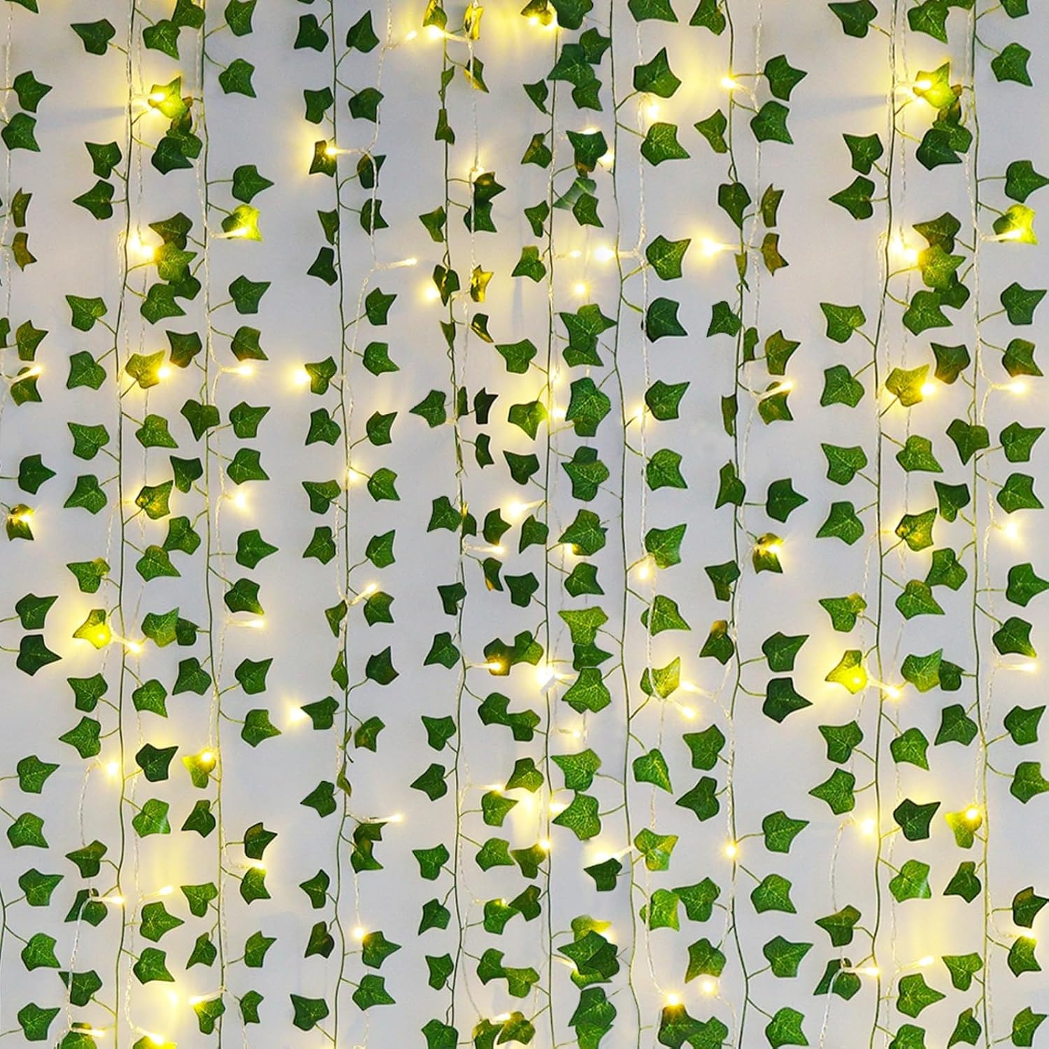 Fake Vines for Room Decor(24Pack168Ft),With CE Certified 160 LED String Lights,A