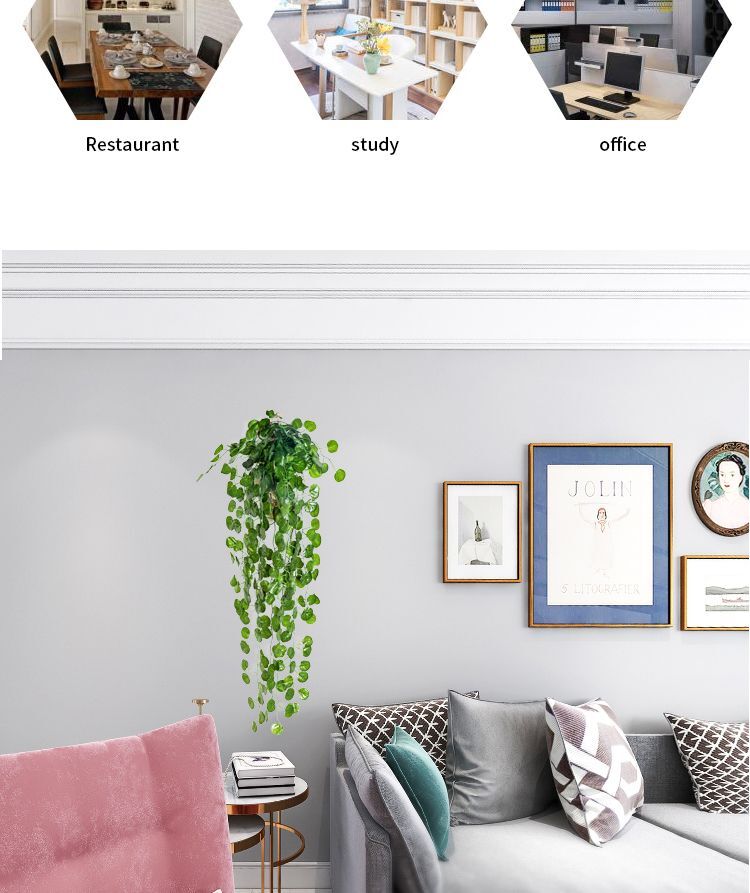 90cm Artificial Green Ivy Plant Hanging Vine For Home / Garden Wall Fence Decor