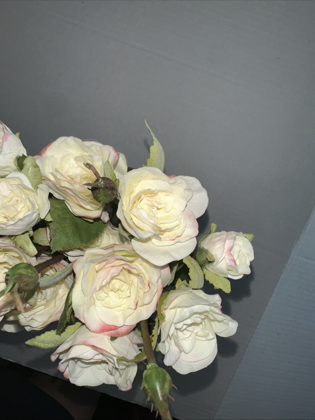 FOUR-Winward Champagne Rose Floribunda 19” Faux Florals NEW