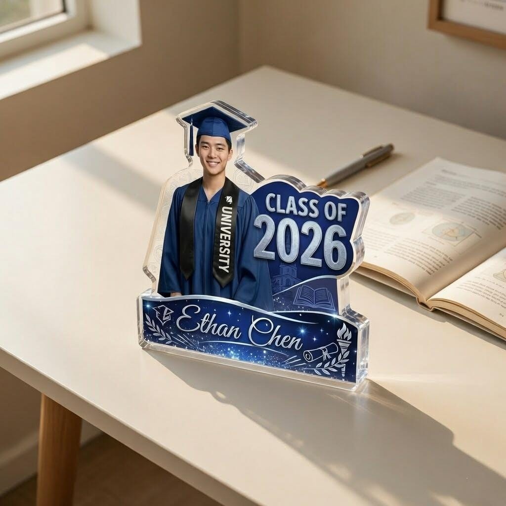 Personalized Graduation Acrylic Plaque, Class of 2026 Acrylic Block, Custom
