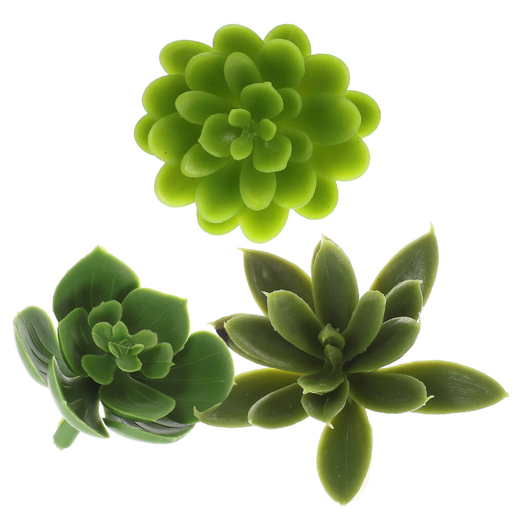 3 PCS Simulated Succulent Snow Decoration Small Plants Succulents Picks