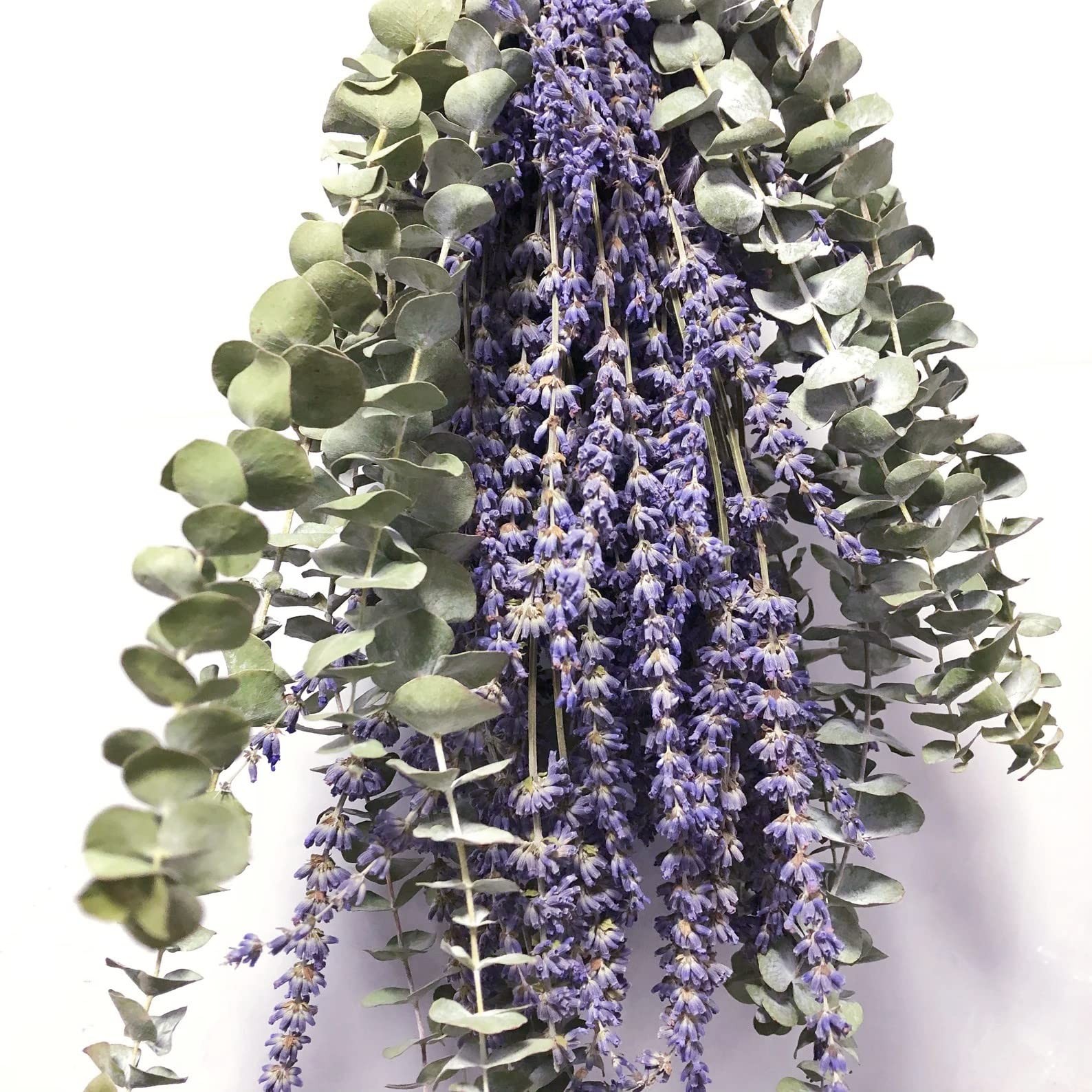 115 PCS Dried Eucalyptus Stems & Lavender Flowers Bundle for Shower, 17”