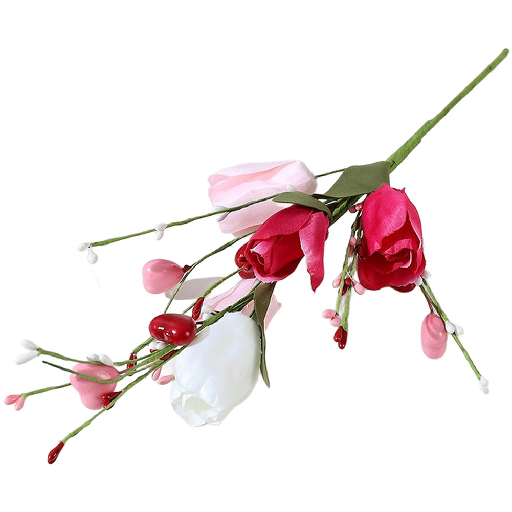 Silk Butterfly Bouquet Pink White Decor Delicate Silk Petals Sturdy Wire Stems