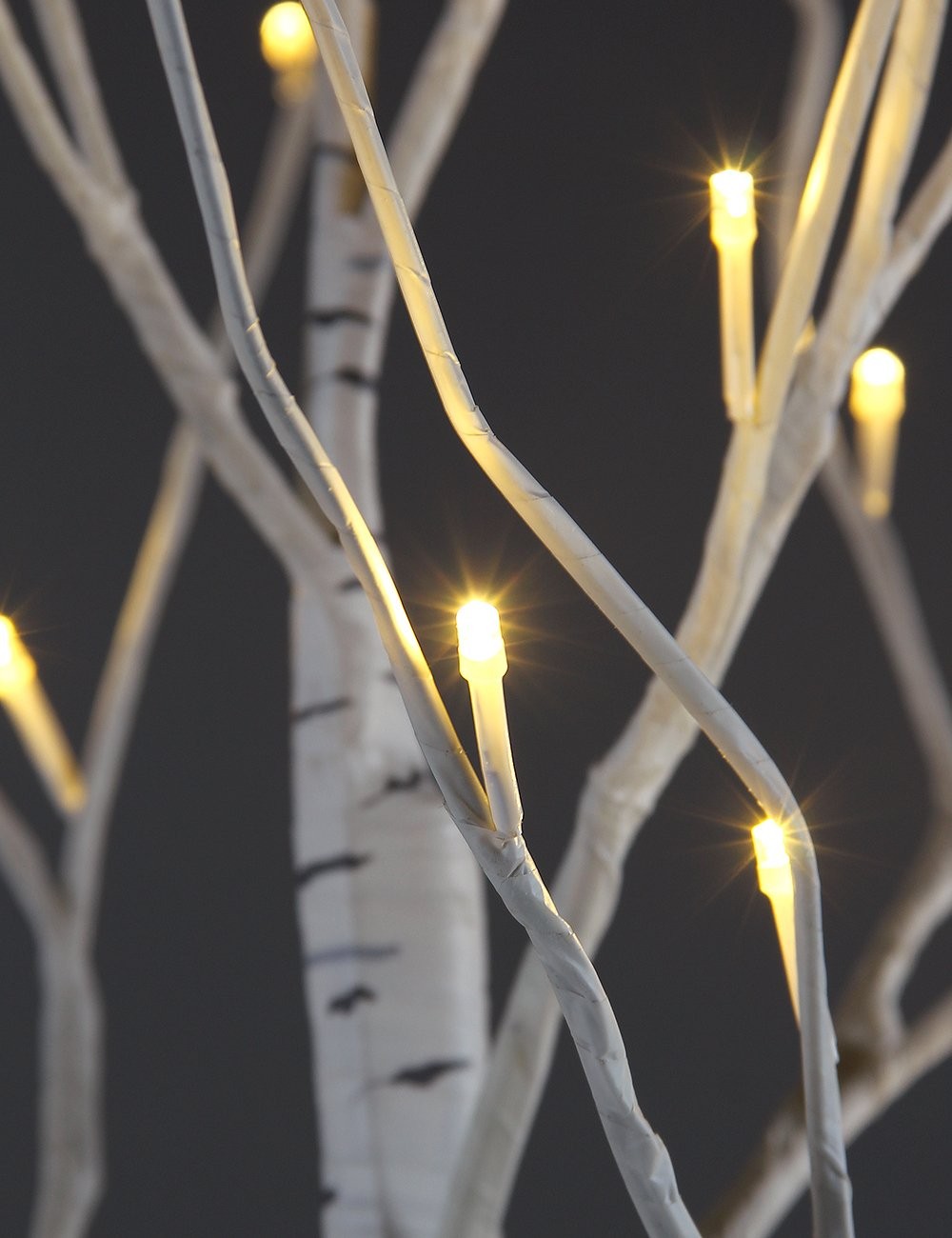 4 Feet Birch Tree, 48 LED Lights, Warm White, for Home, Festival, Party, and …