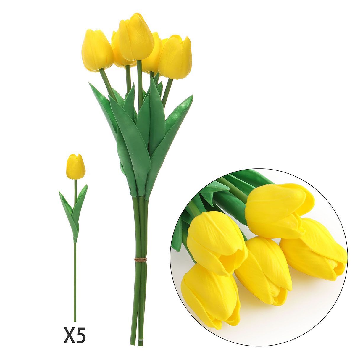 5/10pack Artificial Fake Tulip Flowers Real Touch Pop Wedding Floral Home Decor