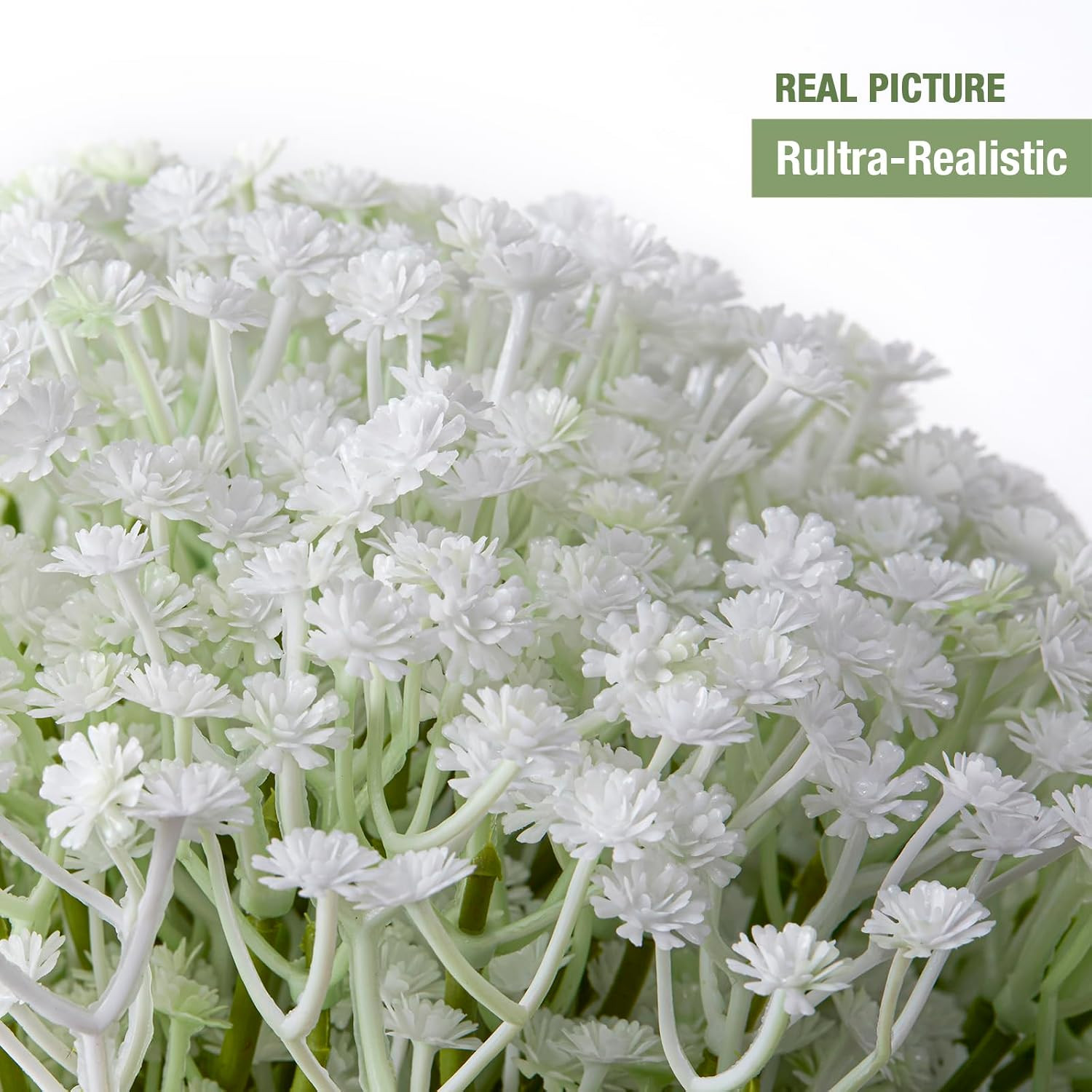100 Pcs Babys Breath Artificial Flowers White Baby Breath Flowers Artificial Bul