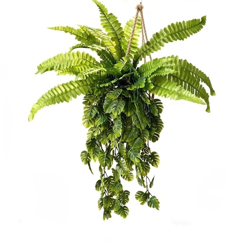 Artificial Hanging Fern Vine Faux Ivy Greenery Indoor Outdoor Garden Decor