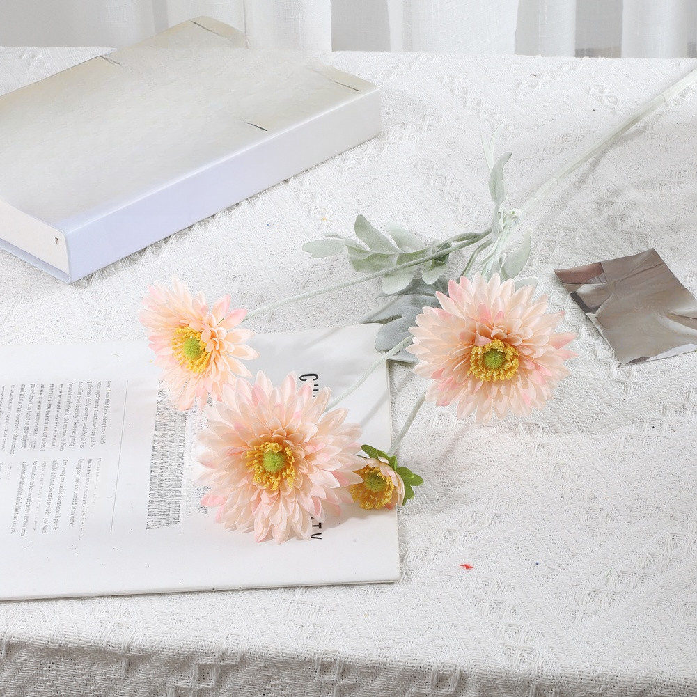 22.83in Pine Needle Style Chrysanthemum Artificial Flower Silk for material