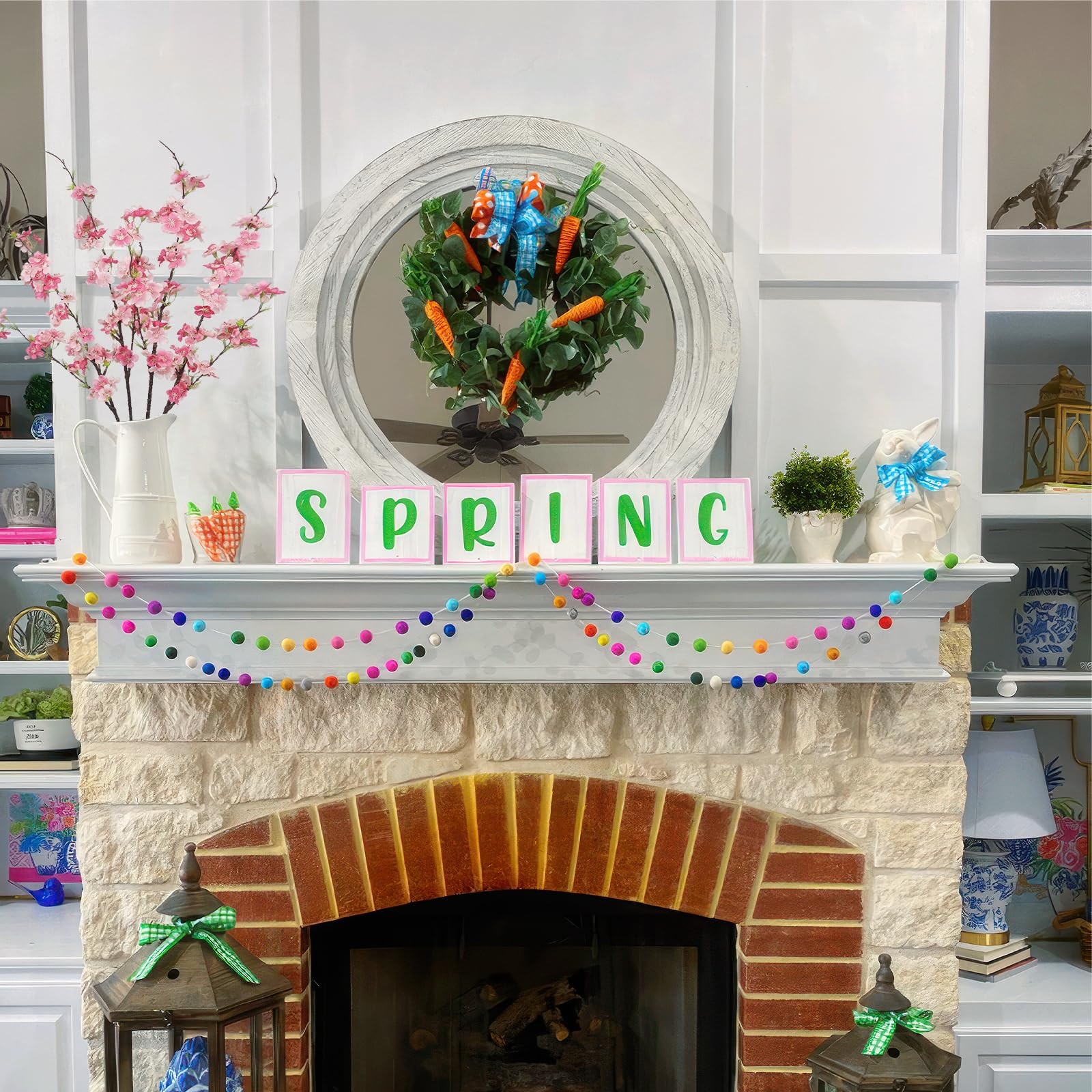 4 Pcs Cherry Blossom Branches Fake Flowers for Spring Summer Indoor Home Deco…