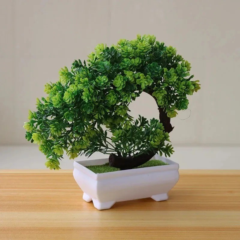 Artificial Potted Bonsai Tree Fake Plant Home Office Wedding Decor Ornament