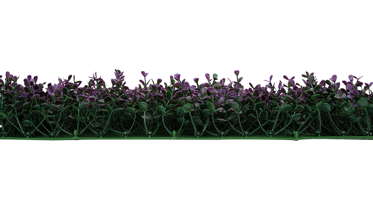 Emerald Artificial Greenery – Artificial Ivy Panel (Box) Purple Buxus