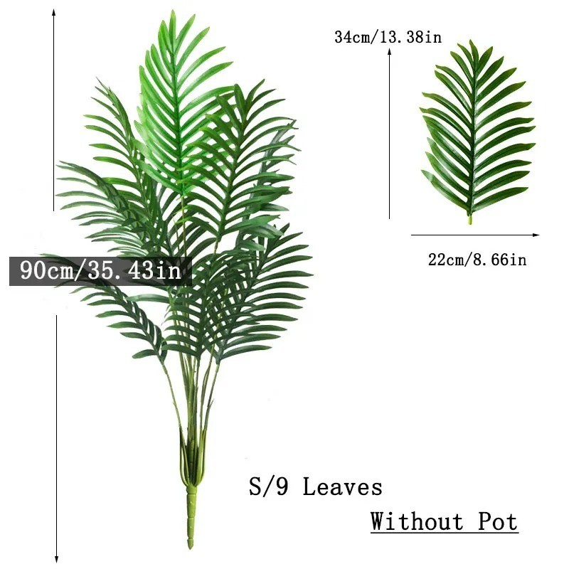 Large Artificial Palm Tree Fake Tropical Plant Indoor Home Decor Green