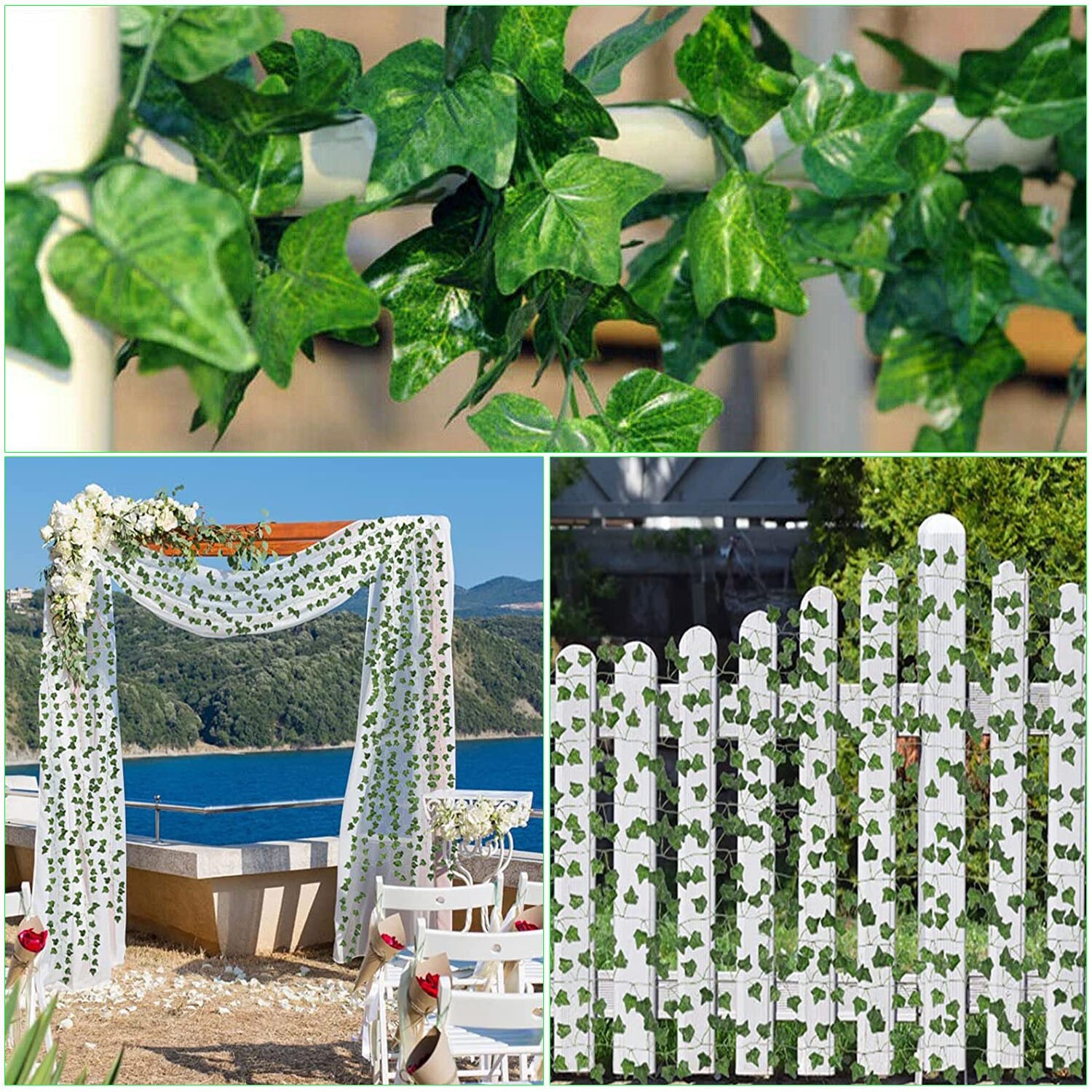Artificial Hanging Plant 81 Feet Silk Ivy Vine Garland Fake Home Garden Decor