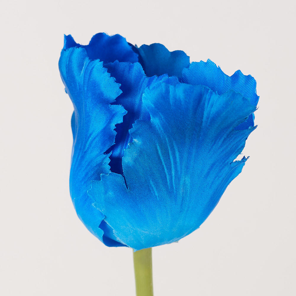 Package of 6 Realistic Spring Faux Blue Parrot Tulip 21″ Stems