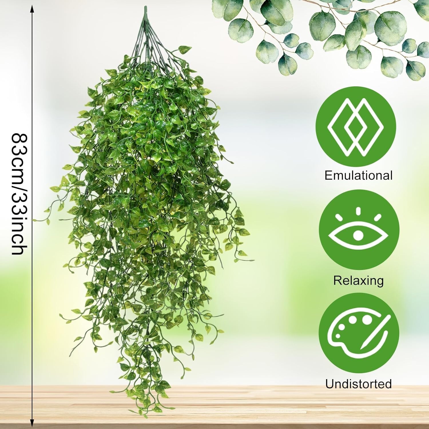 Versatile 33-Inch Fake Ivy Vines – Quality Leaves for Indoor Outdoor Decoration