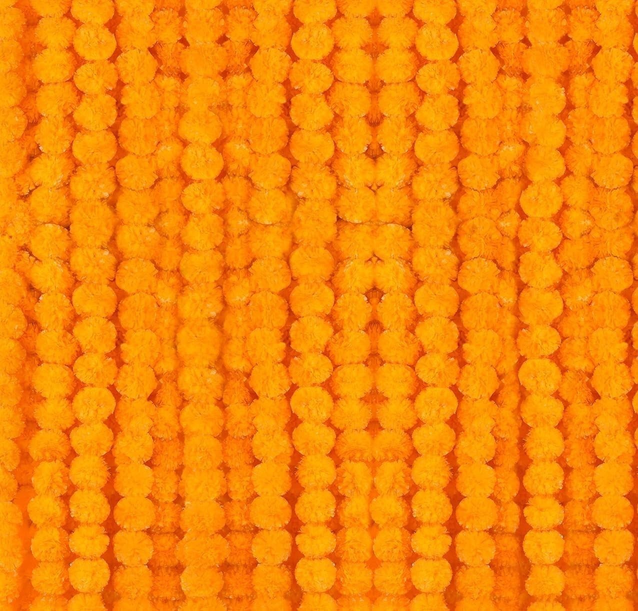 5 PC 5ft Marigold Garland – Elegant Faux Strings for Weddings & Festivals