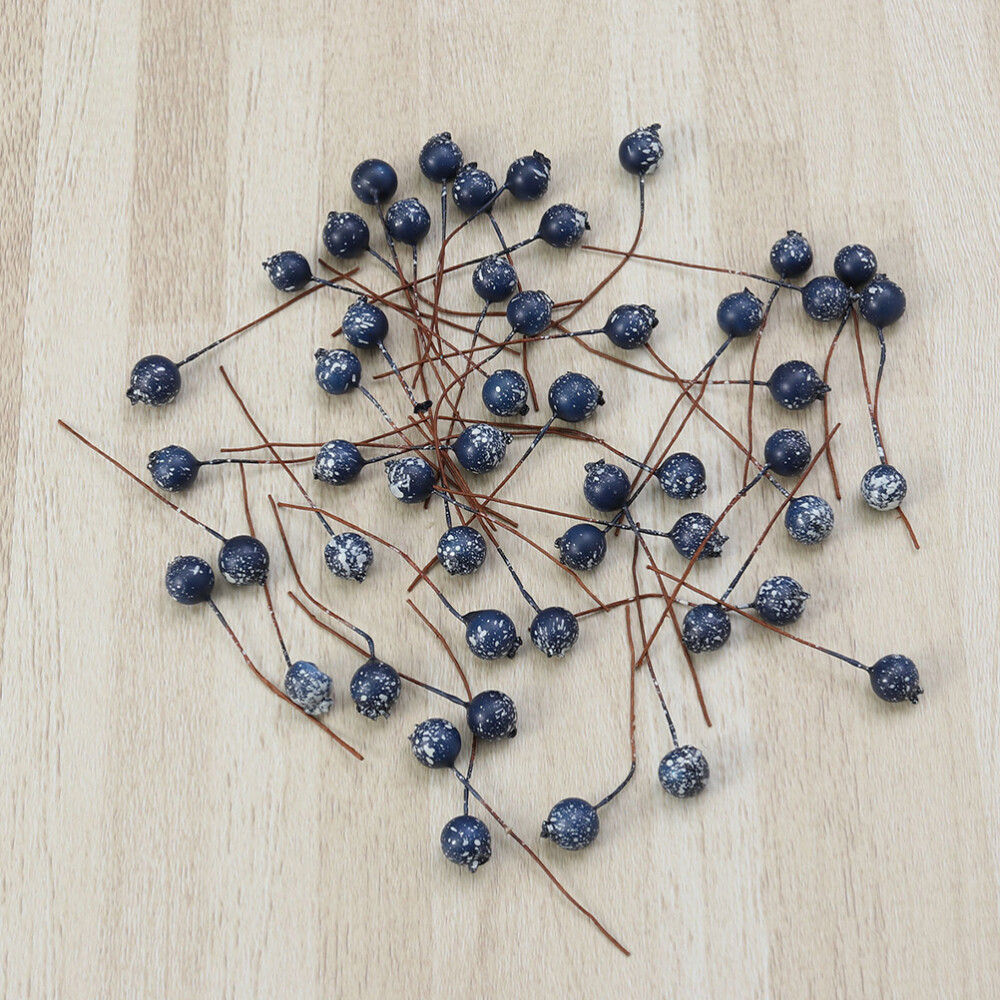 100 Pcs DIY Wreath Fake Berry Simulation DIY Bouquet Blueberry Decoration