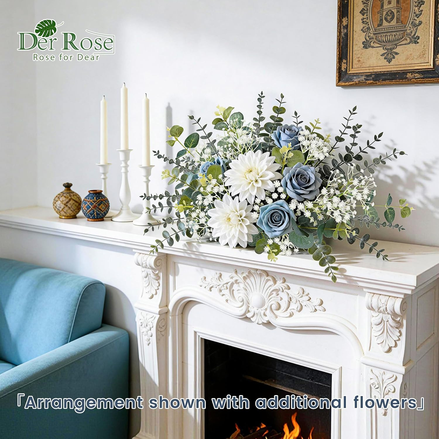 24Pcs Mixed Eucalyptus Stems and Faux Baby Breath, DIY Floral Stems | Mixed Euca