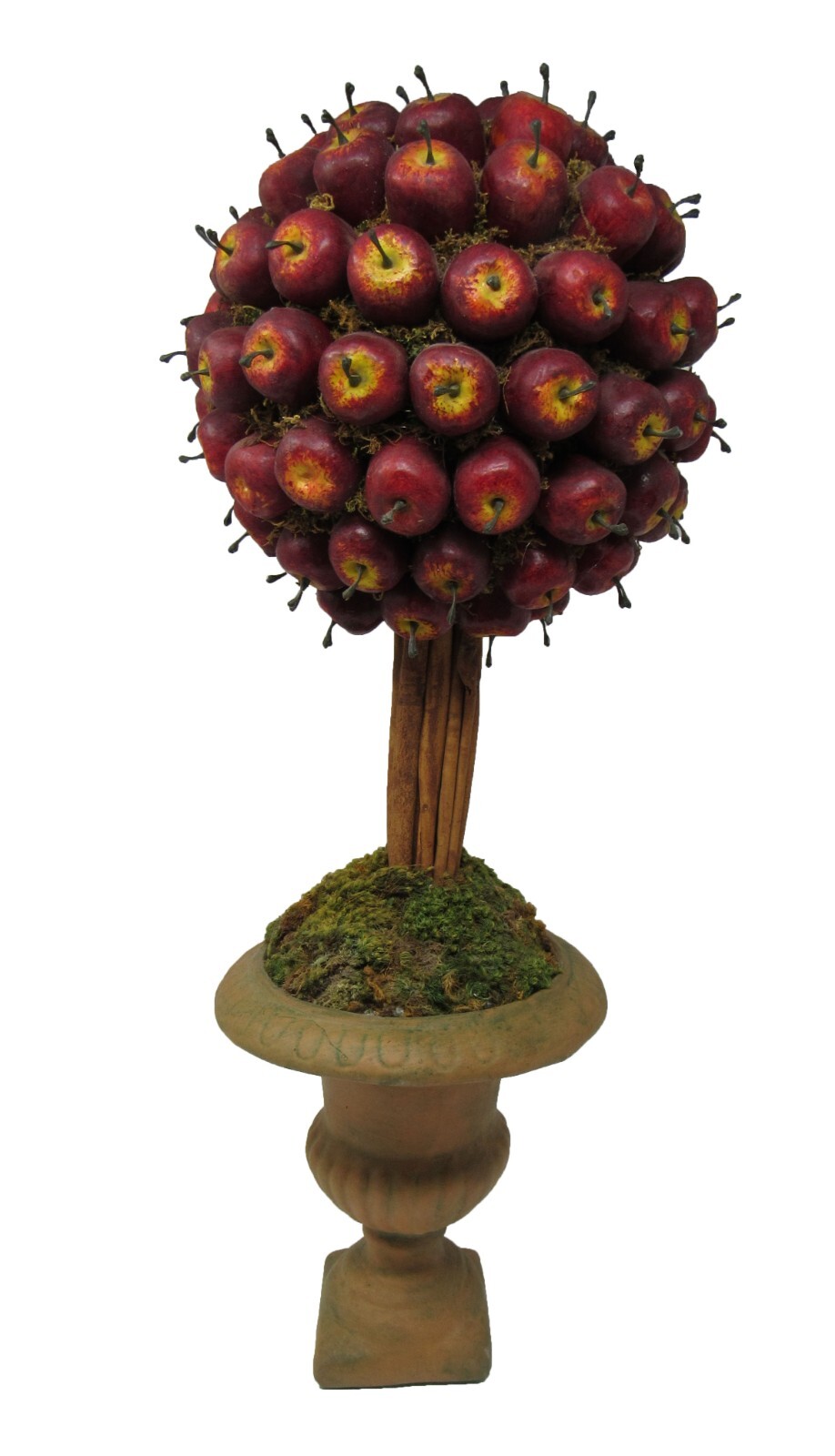 Vintage Apple Topiary Tree in Decorative Urn Farmhouse Country Home Decor 22″